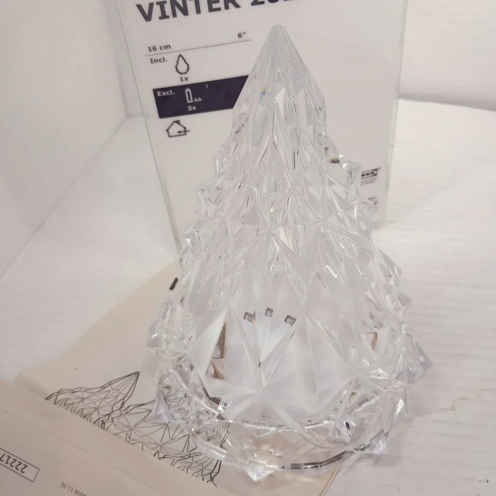 Ikea Vinter 2017 Acrylic‎ Lighted Christmas Tree Figure clear Vinterfest lights